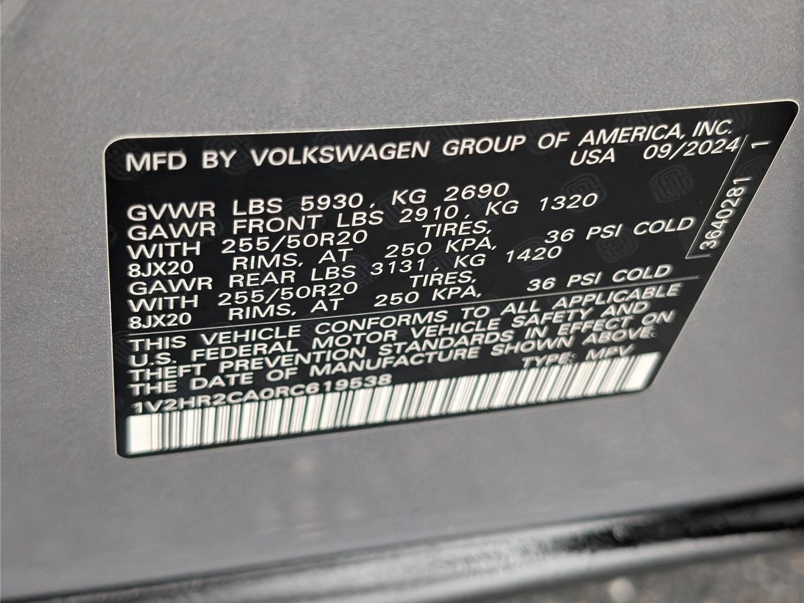 2024 Volkswagen Atlas 2.0T SE w/Technology